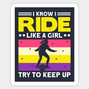 Funny Onewheel Girl Sticker